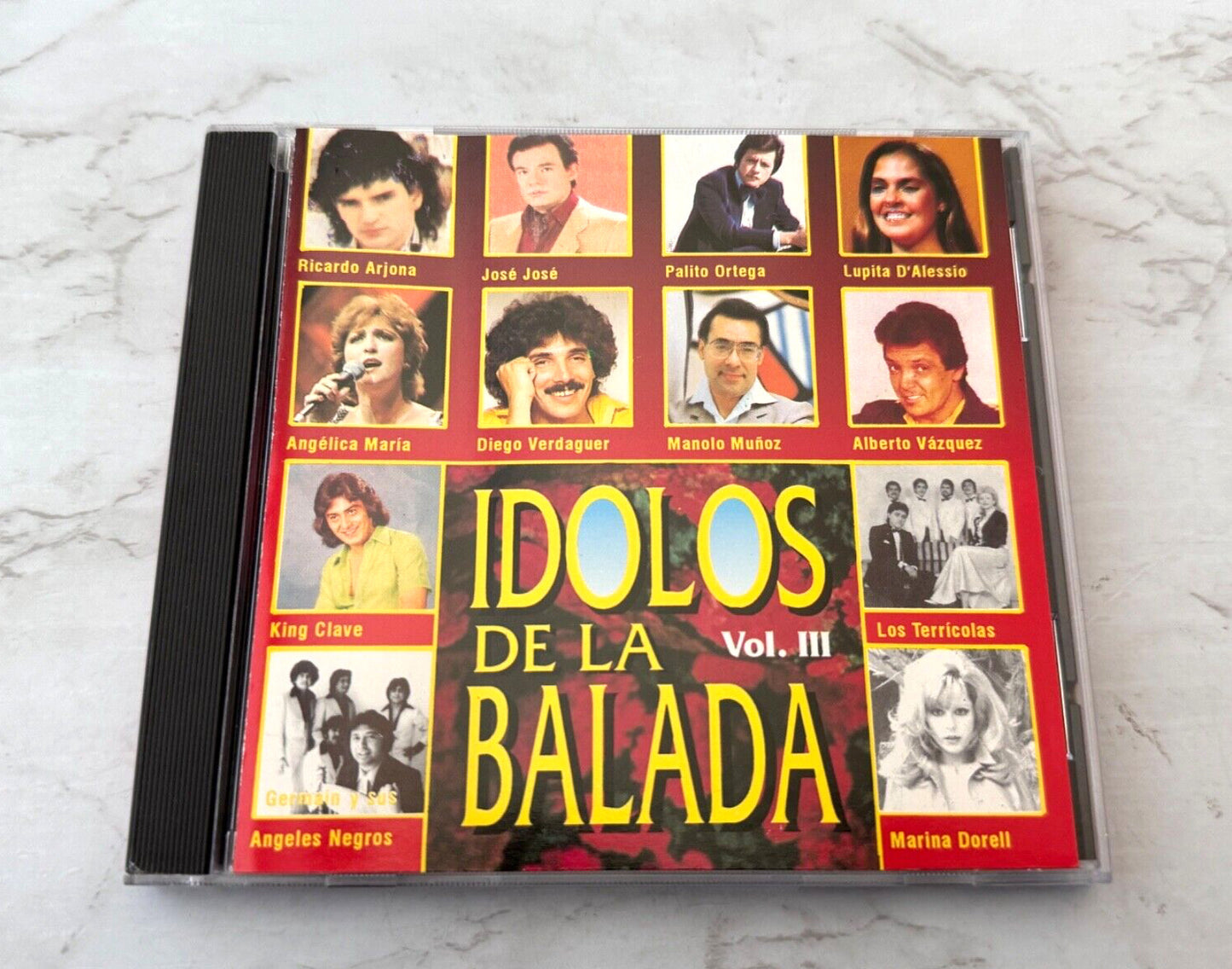 Angelica Maria, Jose Jose, Ricardo Arjona, Various – Idolos De La Balada Vol. III (1997) [ORIGINAL USA PRESS]