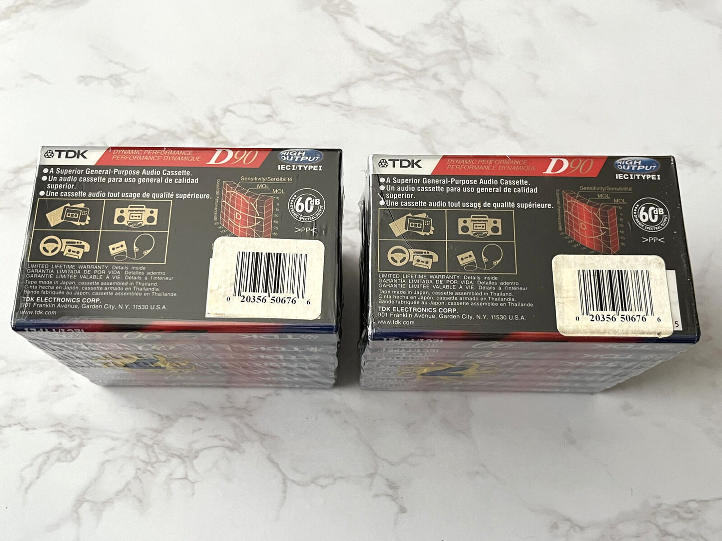 TDK D90 High Output Blank Audio CASSETTE Tapes SEALED! 2-7 PACK! BRAND NEW!