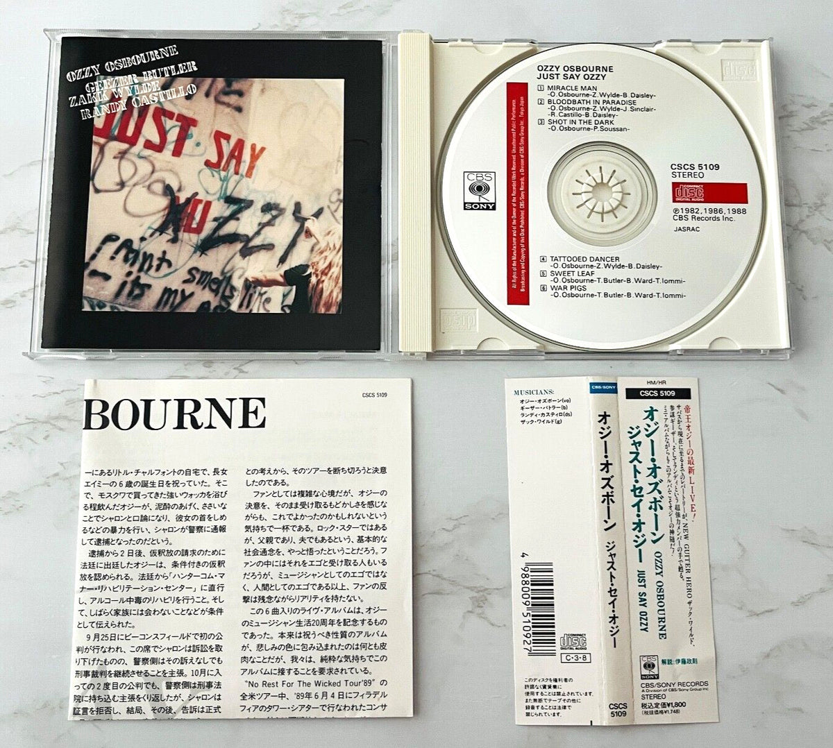 Ozzy Osbourne – Just Say Ozzy (OBI, EP) (1990) [JAPAN TARGET ERA]