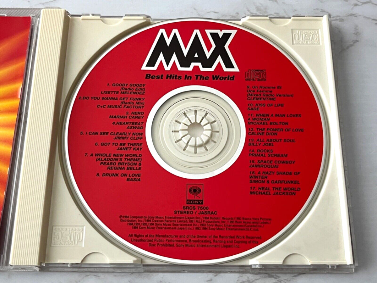 Billy Joel, Mariah Carey, Michael Jackson, Sade, Various – Max Best Hits In The World (1994)