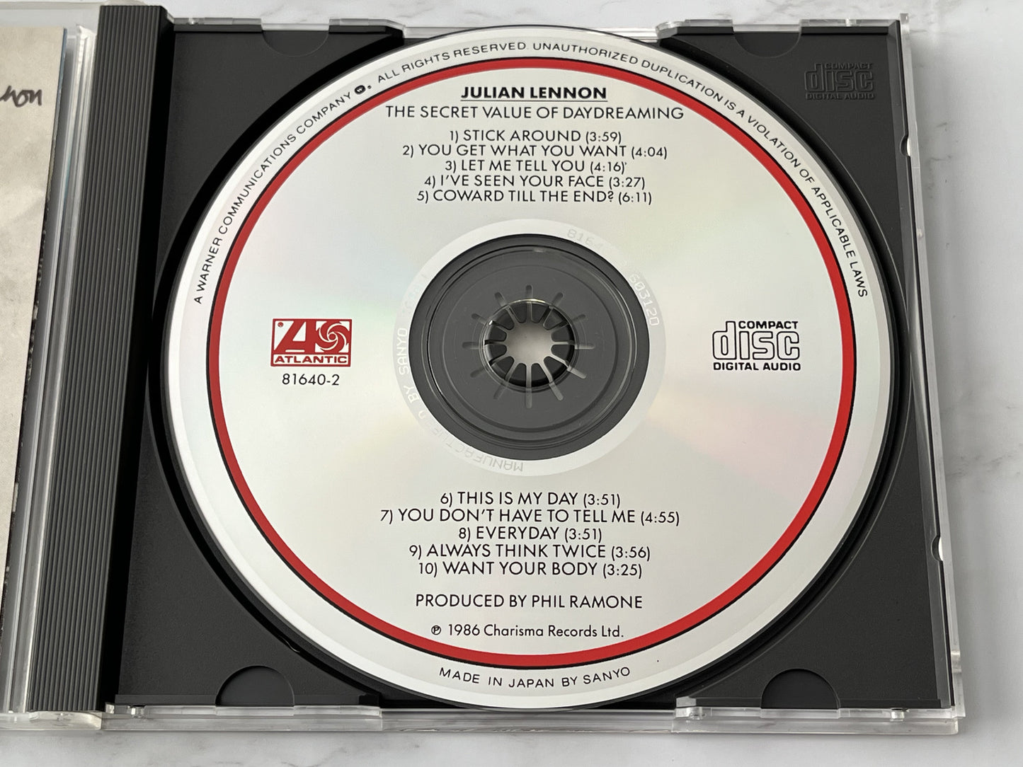 Julian Lennon – The Secret Value Of Daydreaming (Promo) (1986) [JAPAN TARGET ERA]