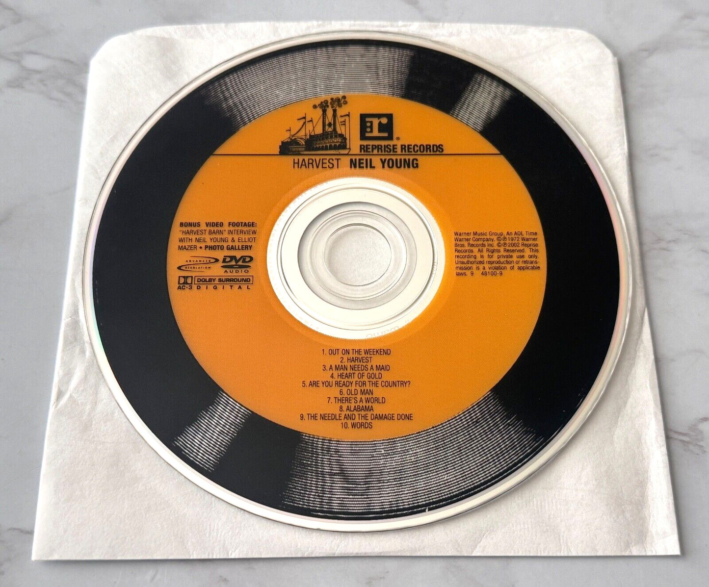 Neil Young – Harvest DVD Digipak 2002 Reprise 9 48100-9 DTS 5.1 SURROUND! (5.1 Surround, DTS) (2002)