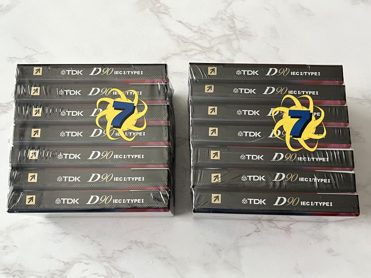 TDK D90 High Output Blank Audio CASSETTE Tapes SEALED! 2-7 PACK! BRAND NEW!