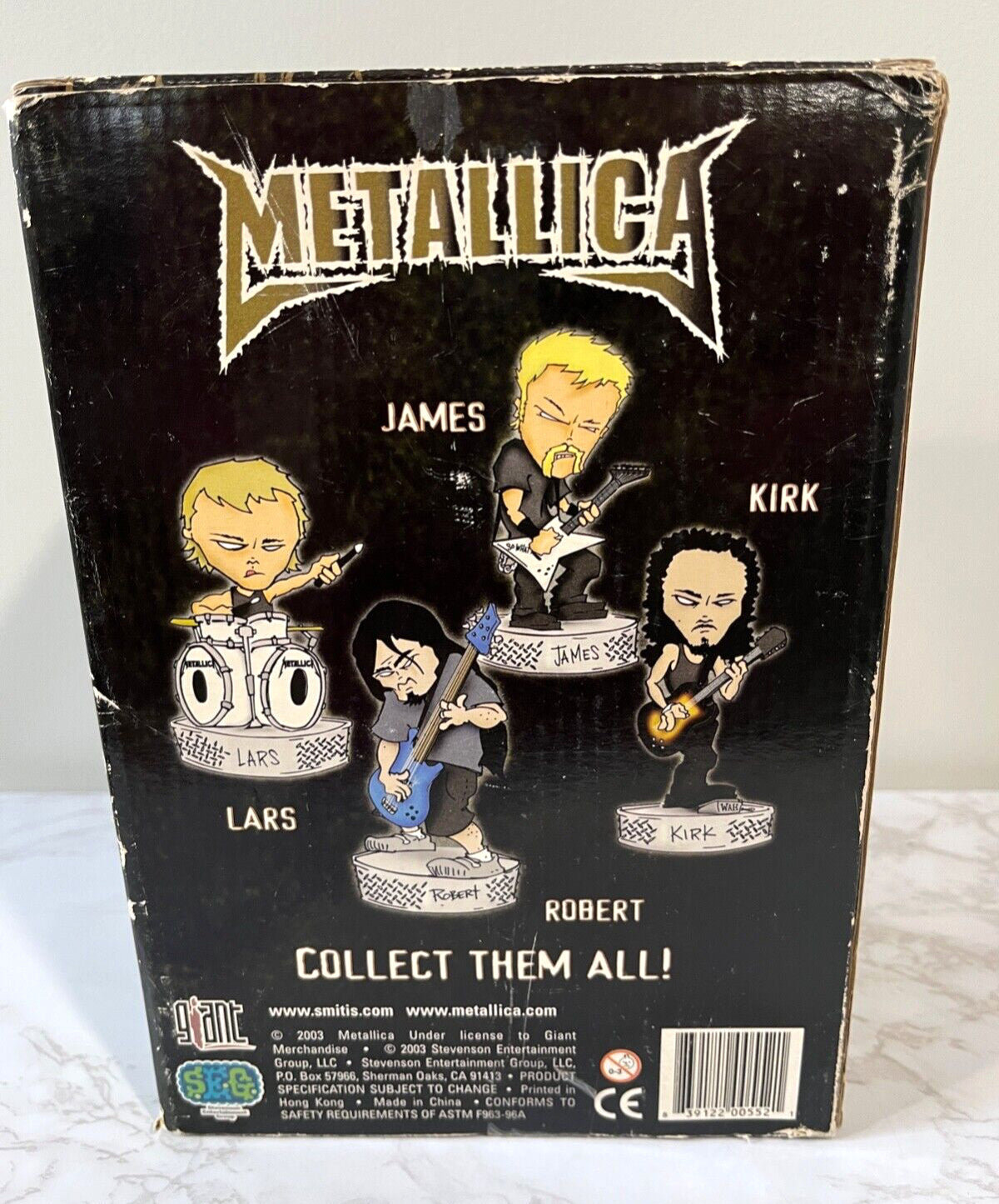 Metallica Lars Ulrich Bobble Head Figure 2003 SEG Drumkit! James Hetfield (2003)