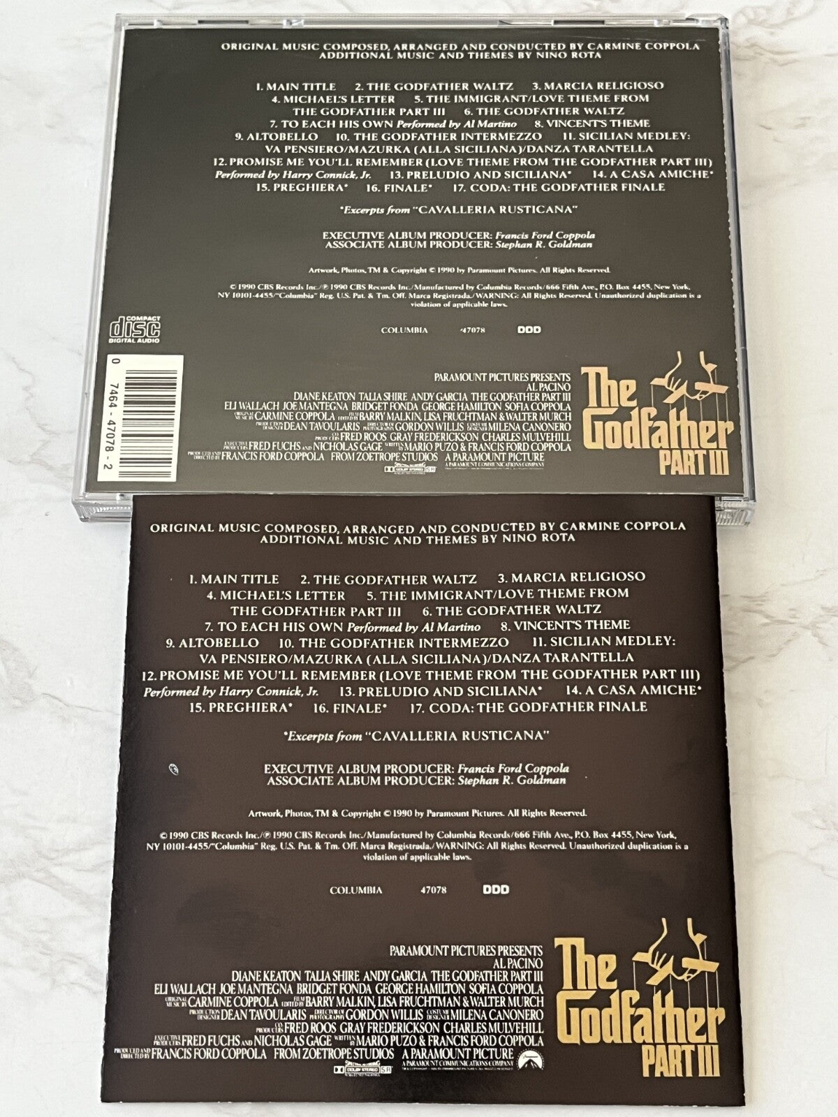 Carmine Coppola, Nino Rota, Various – The Godfather Part III Original Soundtrack [DADC PRESS]