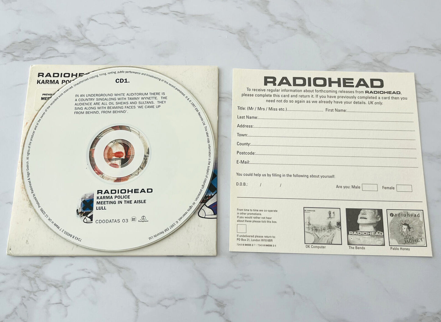 Radiohead – Karma Police (1997) [UK PRESS]