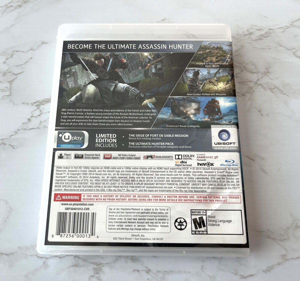 Assassin's Creed Rogue LIMITED EDITION! Sony PlayStation 3 Ubisoft 2014 PS3 (2014)