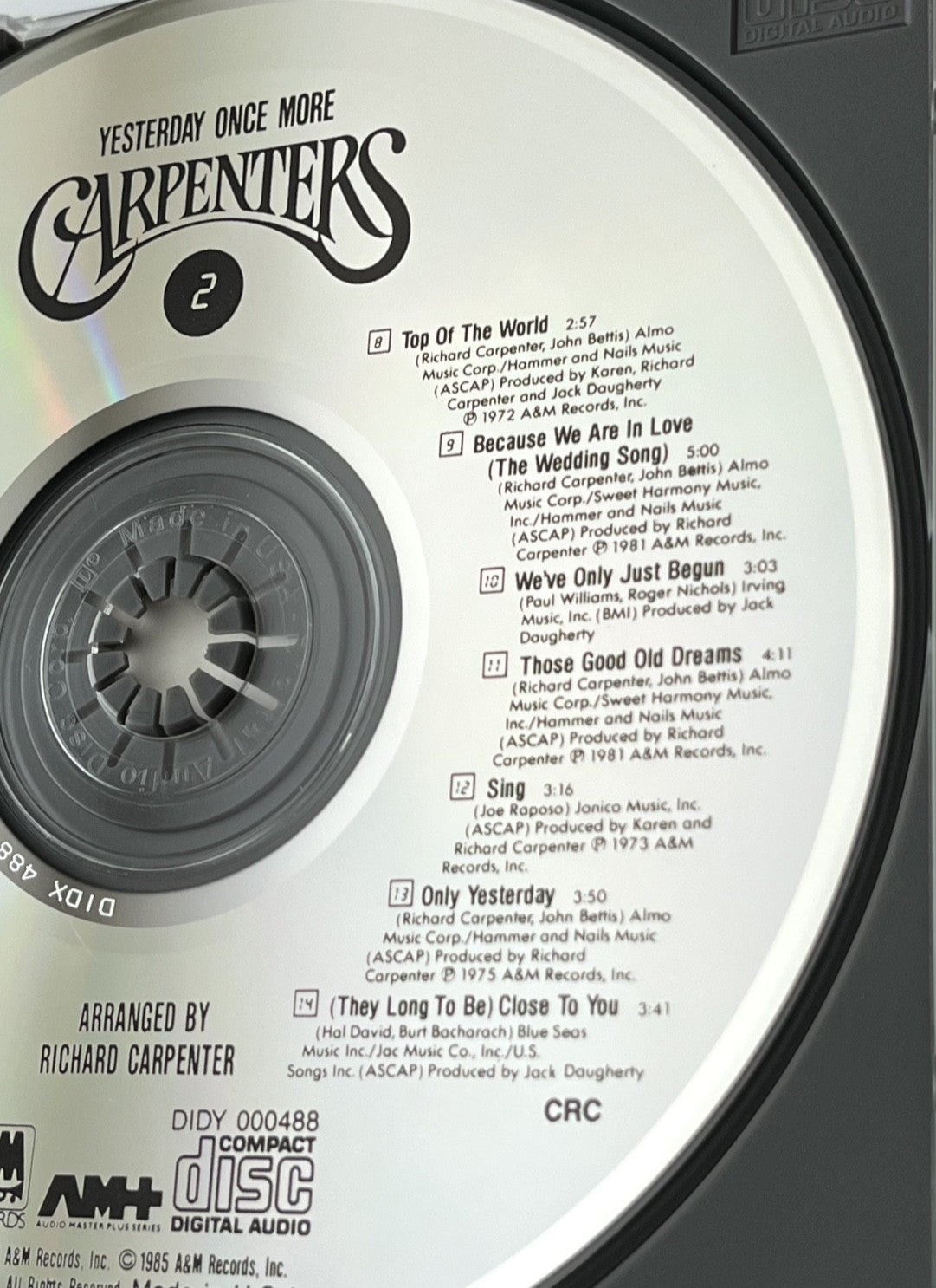 Carpenters – Yesterday Once More [DADC PRESS]