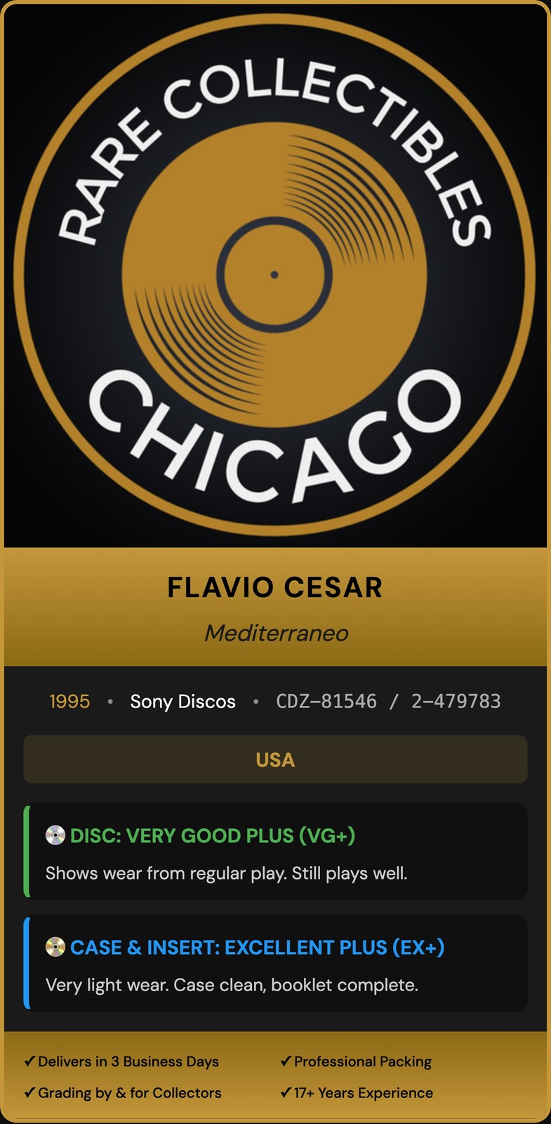 Flavio Cesar – Mediterraneo (1995) [ORIGINAL USA PRESS]