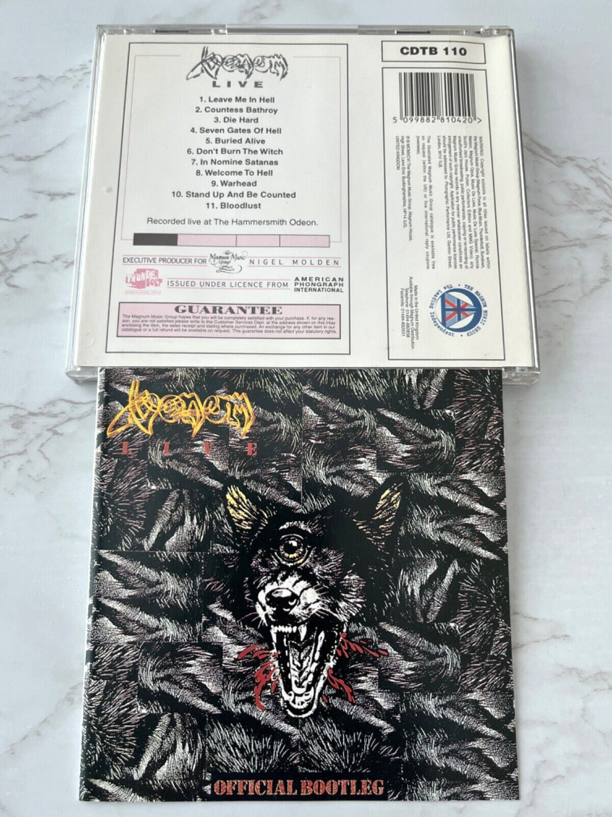 Venom – Live Official Bootleg (1996) [UK PRESS]