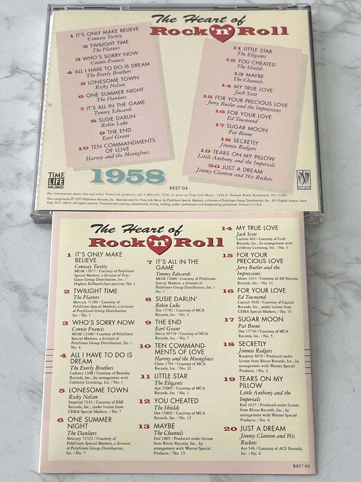 Everly Brothers, The Chantels, The Elegants, Various – Time Life Music The Heart Of Rock N Roll 1958 (1995)