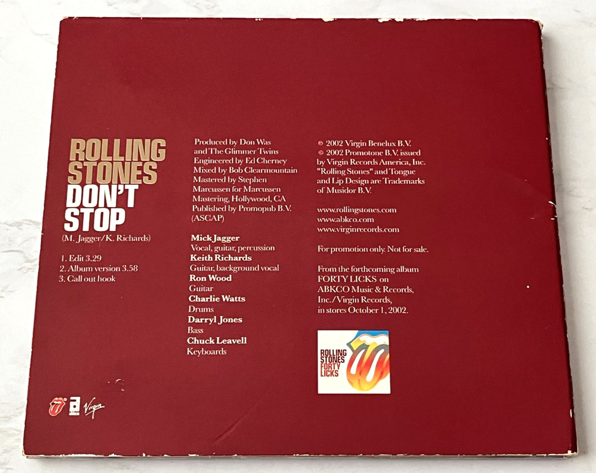 The Rolling Stones – Don't Stop (Promo, Digipak) (2002)