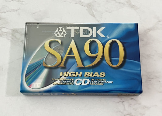 TDK SA-90 Blank Audio CASSETTE Tape SEALED! High Bias 90 Minute BRAND NEW!