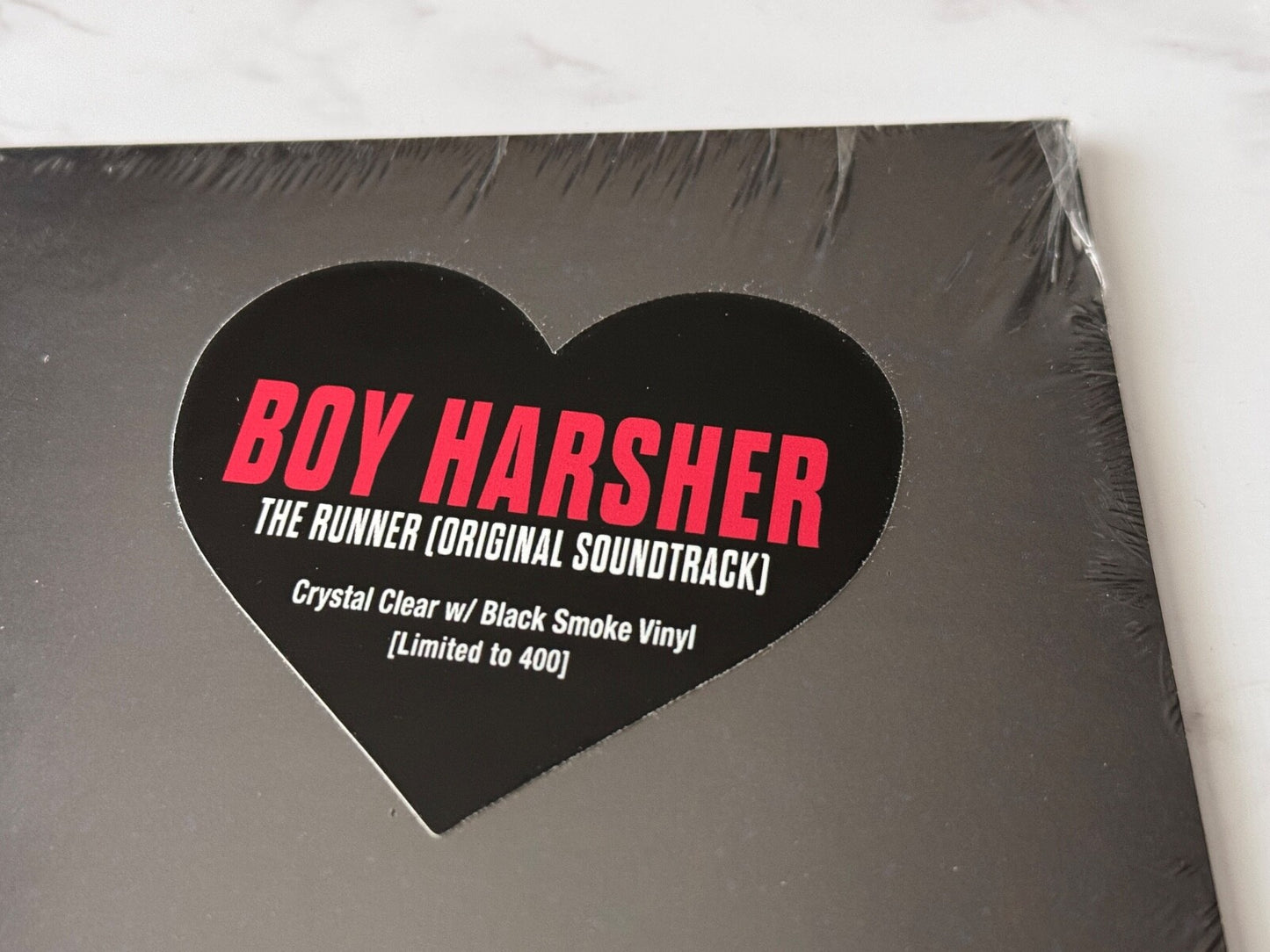 Boy Harsher The Runner LP SEALED! LTD ED/400 CRYSTAL CLEAR w/BLACK SMOKE VINYL