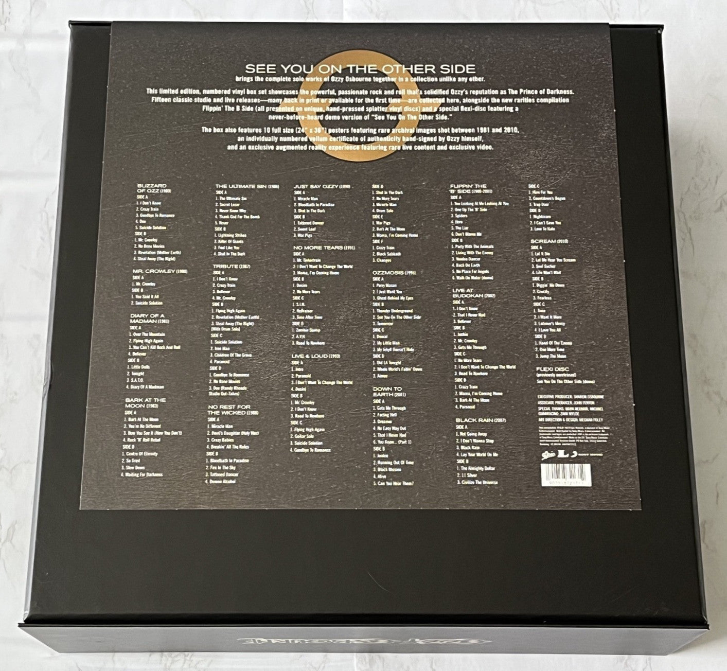 Ozzy Osbourne See You On The Other Side BOX SET SEALED! 2019 LIMITED ED SIGNED