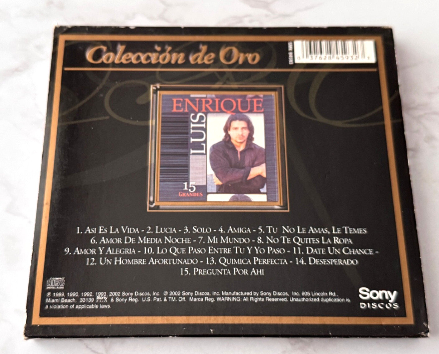 Luis Enrique – 15 Grandes (2002) [ORIGINAL USA PRESS]