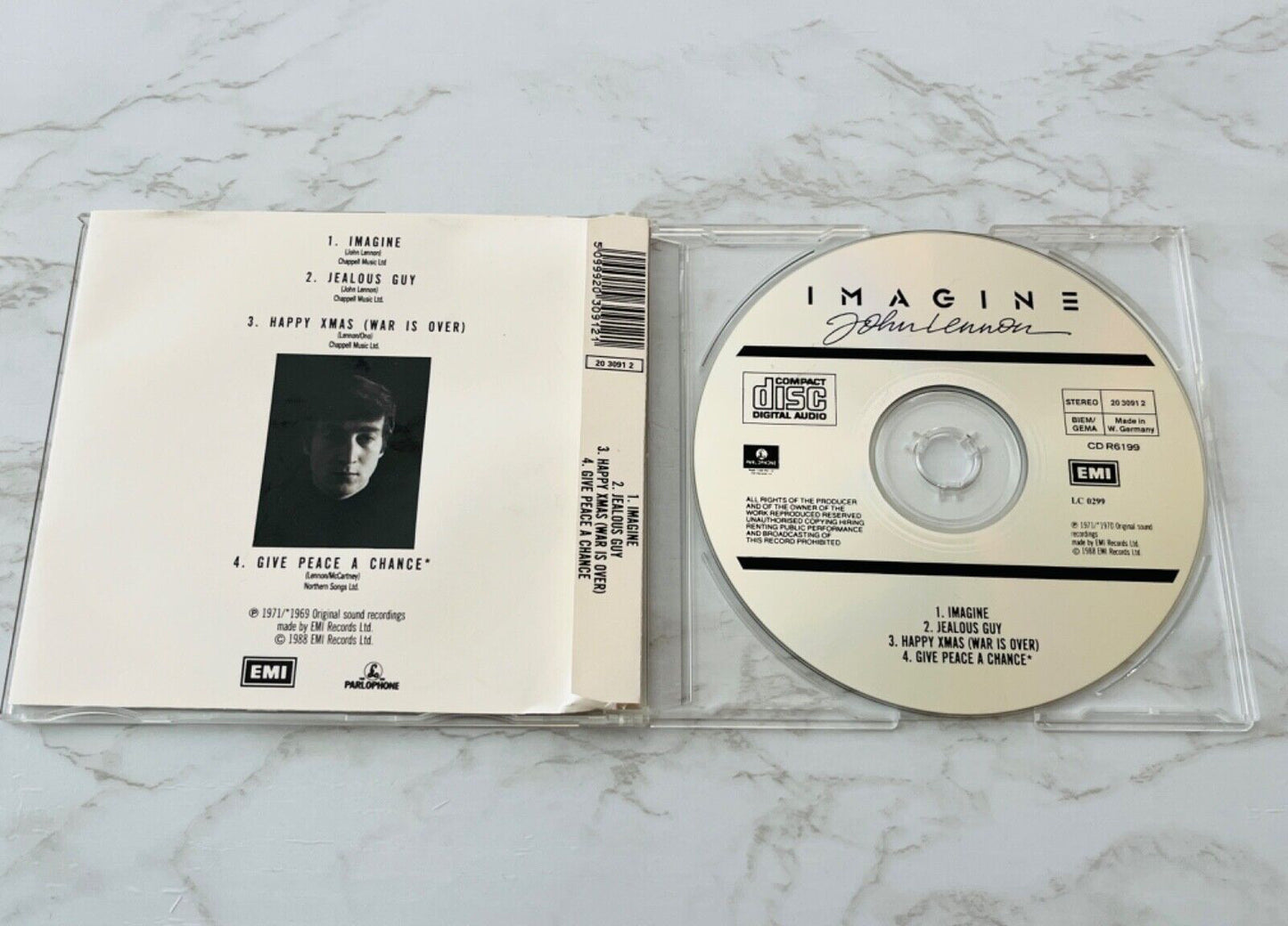 John Lennon – Imagine / Jealous Guy (1988) [W GERMANY TARGET ERA]