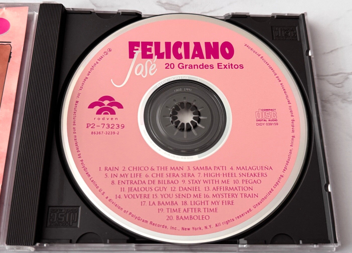 Jose Feliciano – 20 Grandes Exitos (1995) [ORIGINAL USA PRESS]