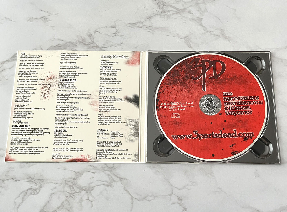 3 Parts Dead – 3 Parts Dead (Signed, Digipak, EP) (2013)