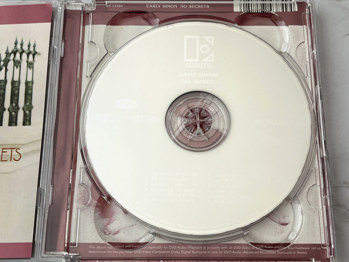 Carly Simon – No Secrets DVD 2001 Elektra/Rhino R9 74384 You're So Vain (2001)