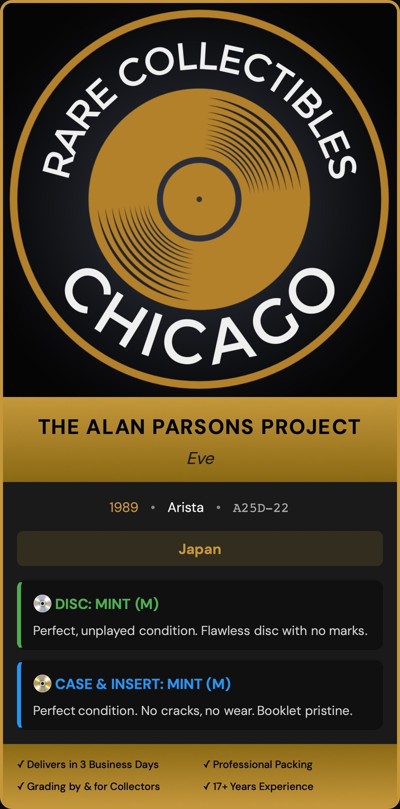 The Alan Parsons Project – Eve (1989) [JAPAN TARGET ERA]