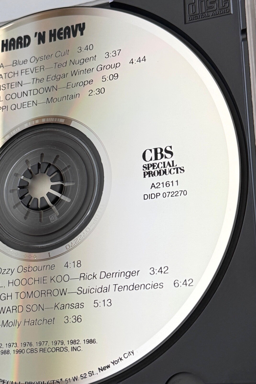 Blue Oyster Cult, Kansas, Molly Hatchet, Ozzy Osbourne, Ted Nugent – Hard N Heavy (1990)