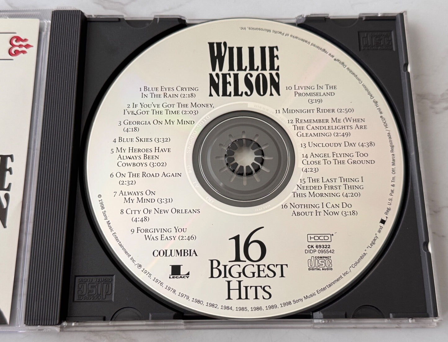 Willie Nelson – 16 Biggest Hits (1998) [ORIGINAL USA PRESS]
