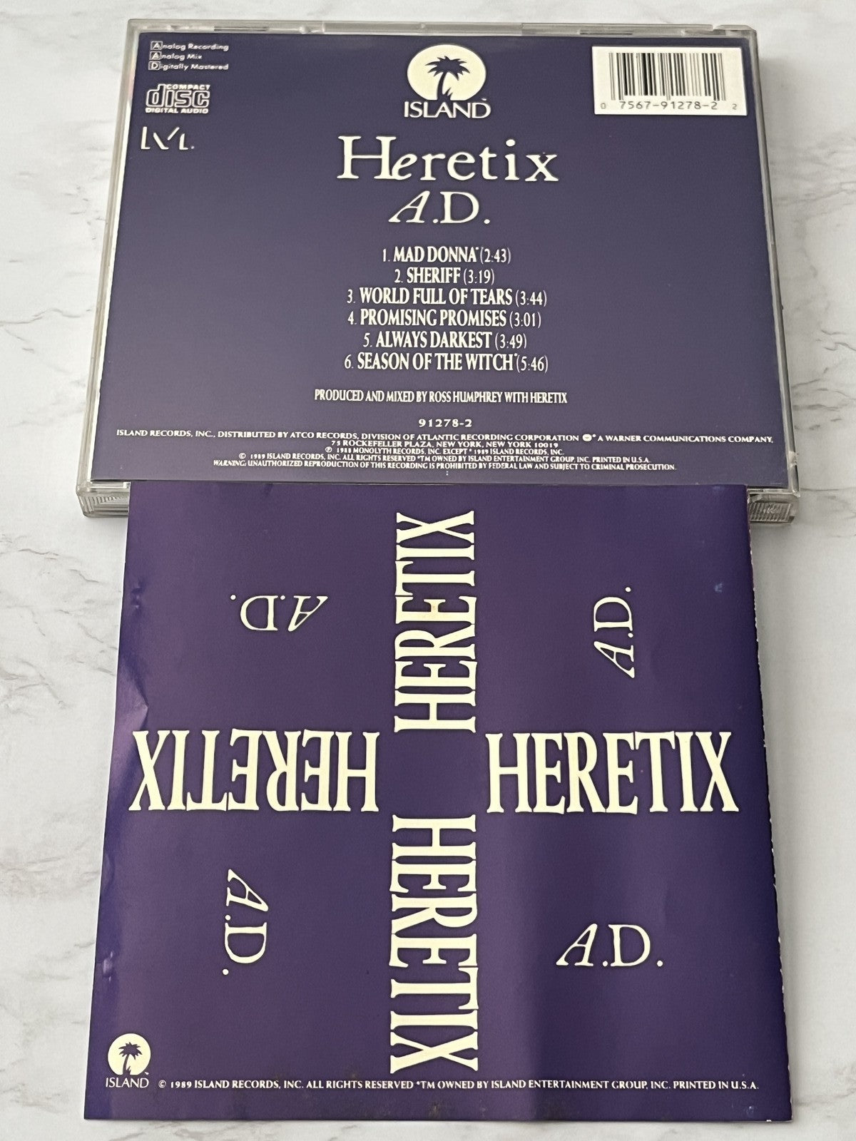 Heretix – A.d. (EP) (1989) [ORIGINAL USA PRESS]
