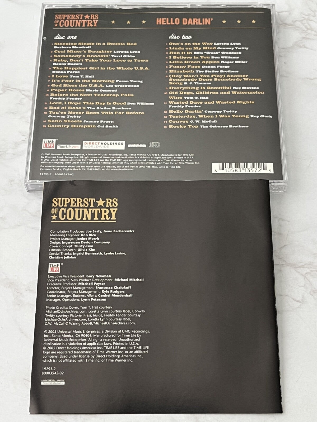 B.J. Thomas, Barbara Mandrell, Loretta Lynn, Marie Osmond, Various – Time Life Music Superstars Of Country Hello Darlin' (2005)