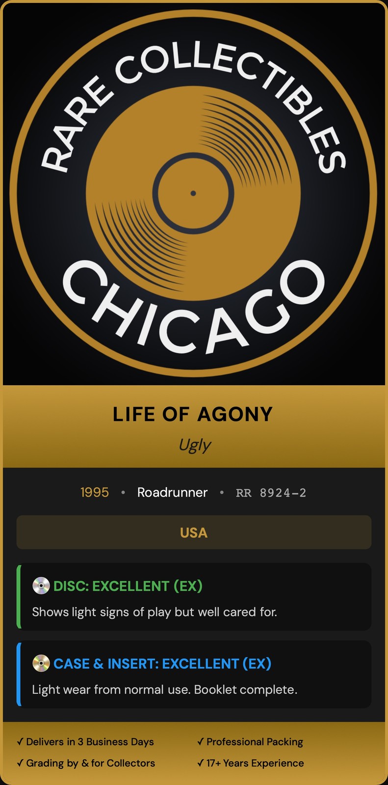 Life of Agony – Ugly (1995) [ORIGINAL USA PRESS]