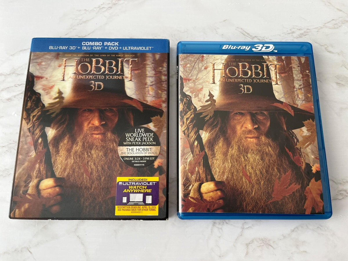 The Hobbit An Unexpected Journey 3D/Blu-ray/DVD 5 Disc Set! J.R.R. Tolkien (2012)