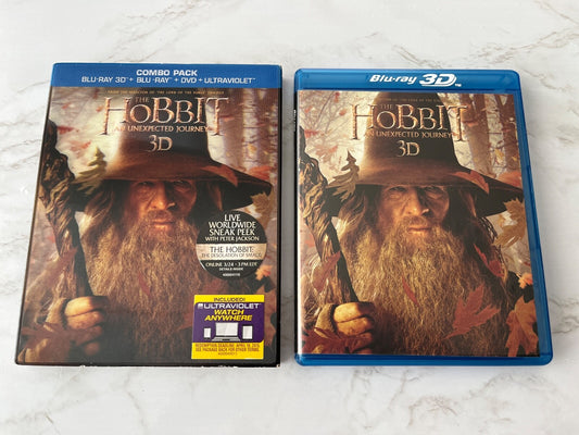 The Hobbit An Unexpected Journey 3D/Blu-ray/DVD 5 Disc Set! J.R.R. Tolkien (2012)