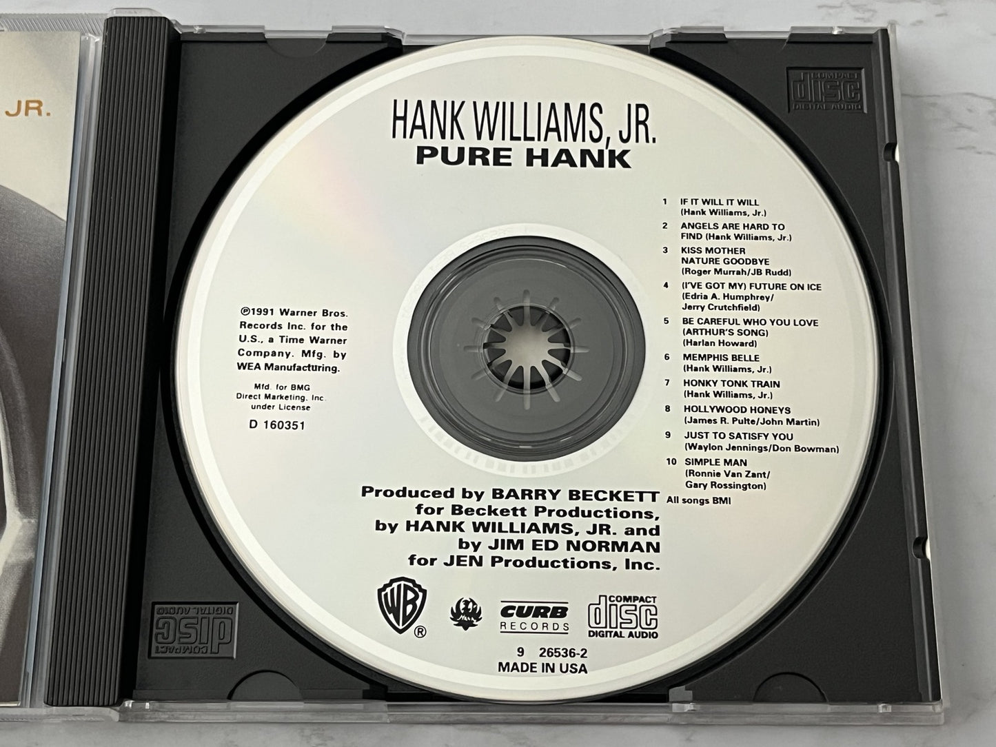 Hank Williams Jr. – Pure Hank (1991) [ORIGINAL USA PRESS]