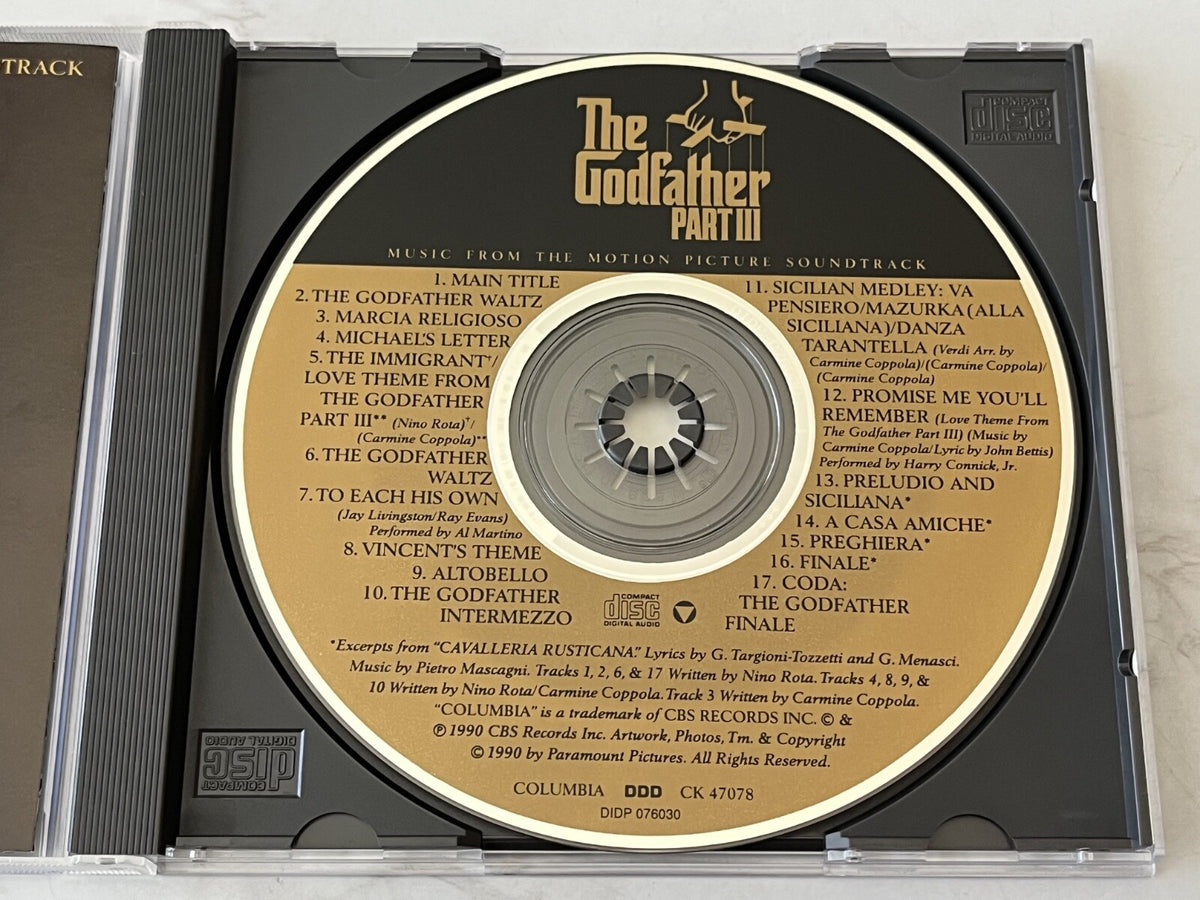 Carmine Coppola, Nino Rota, Various – The Godfather Part III Original Soundtrack [DADC PRESS]