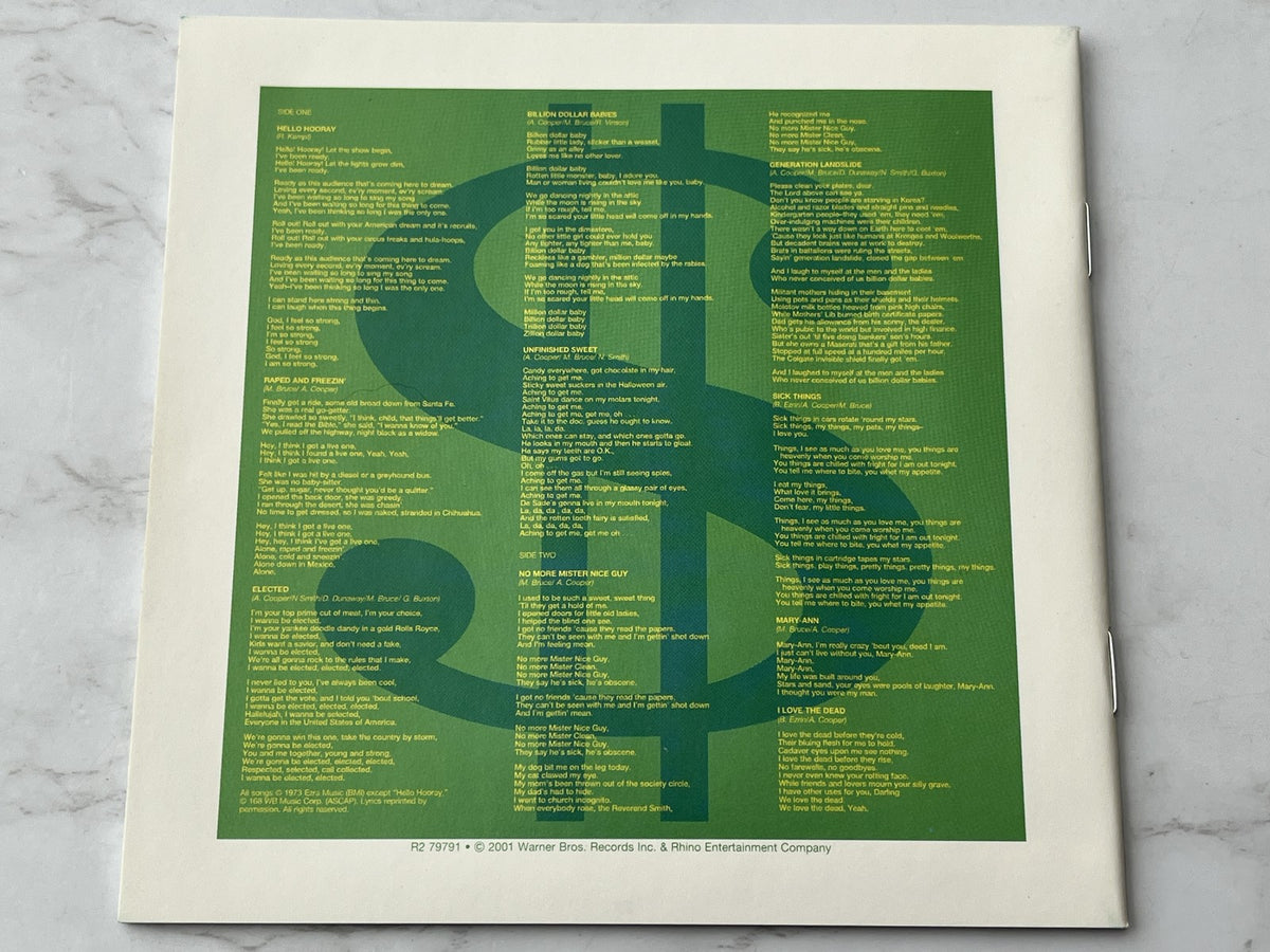Alice Cooper – Billion Dollar Babies (Deluxe Edition, Digipak) (2001)