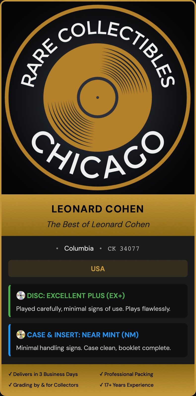 Leonard Cohen – The Best Of