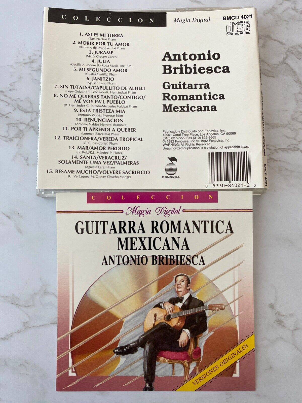 Antonio Bribiesca – Guitarra Romantica Mexicana (1992) [ORIGINAL USA PRESS]