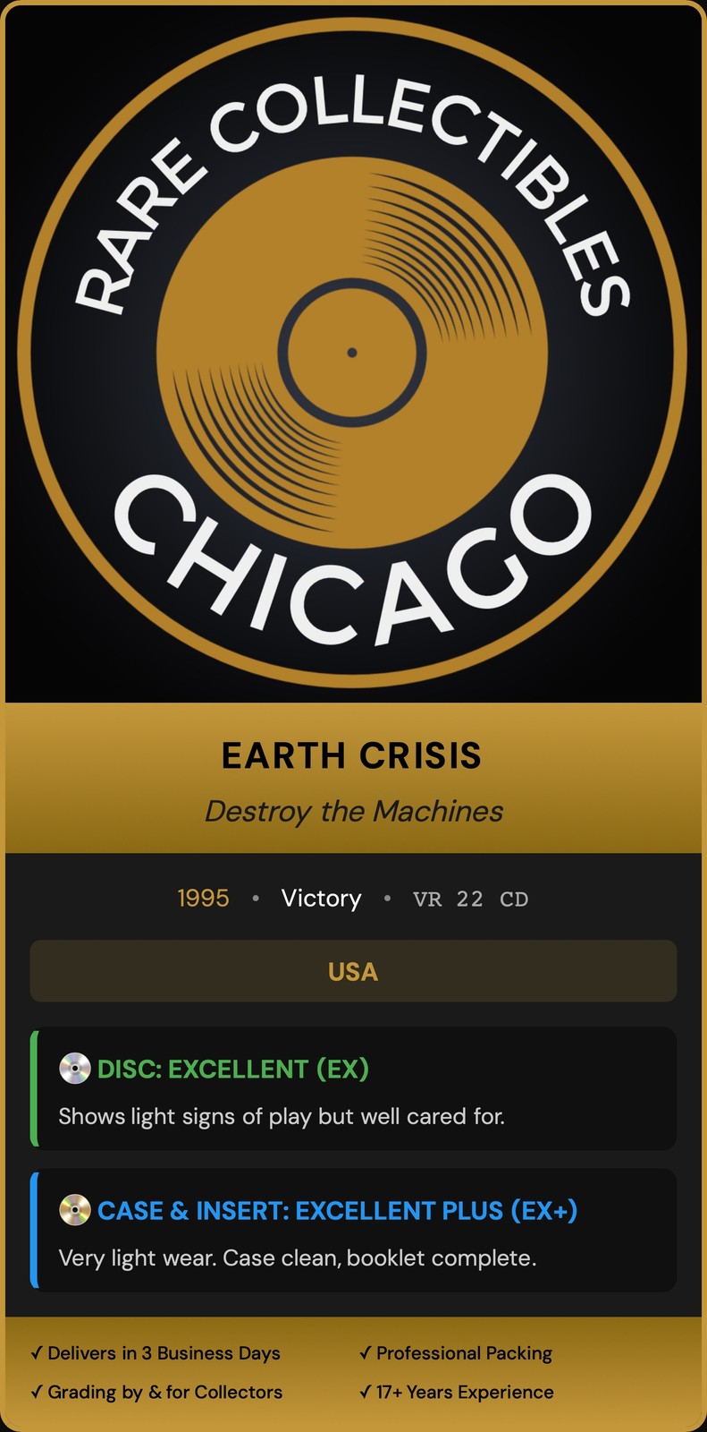 Earth Crisis – Destroy The Machines (1995) [ORIGINAL USA PRESS]