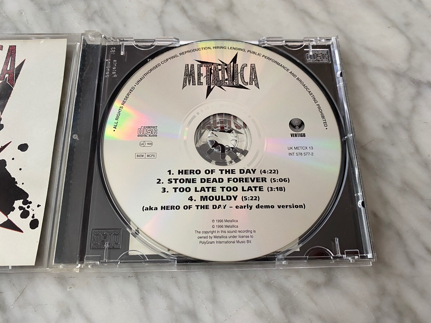 Metallica – Hero Of The Day (1996) [UK PRESS]