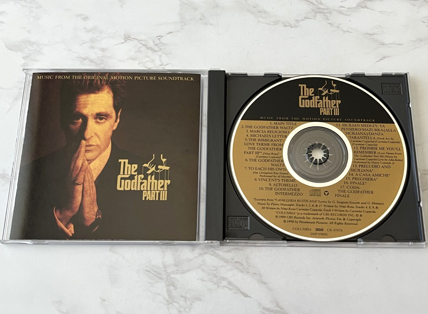 Carmine Coppola, Nino Rota, Various – The Godfather Part III Original Soundtrack [DADC PRESS]