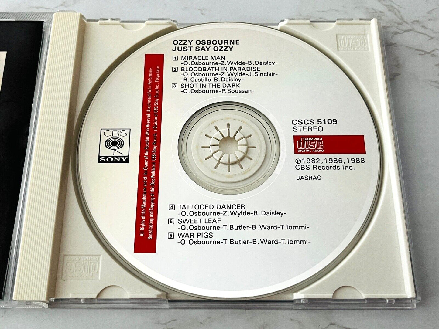 Ozzy Osbourne – Just Say Ozzy (OBI, EP) (1990) [JAPAN TARGET ERA]