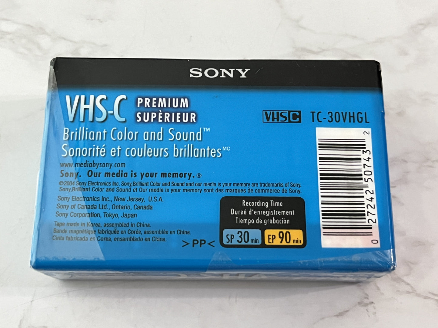SONY VHS-C 30 Mins Premium Grade Camcorder CASSETTE Tape SEALED! BRAND NEW!