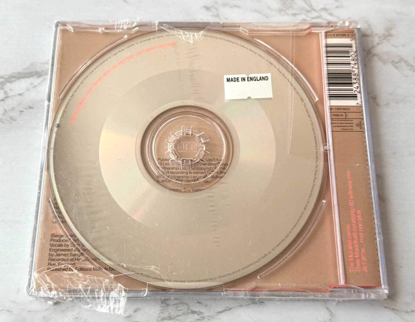 Pet Shop Boys – I Don't Know What You Want (1999) [UK PRESS]