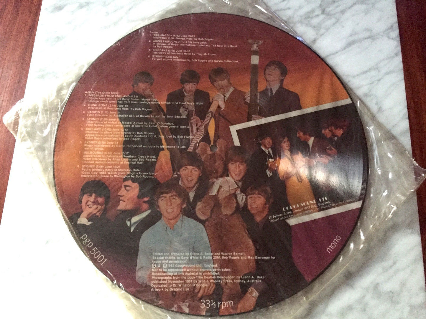 The Beatles Talk down under Picture Disc SEALED 12"LP Interview Lennon Harrison