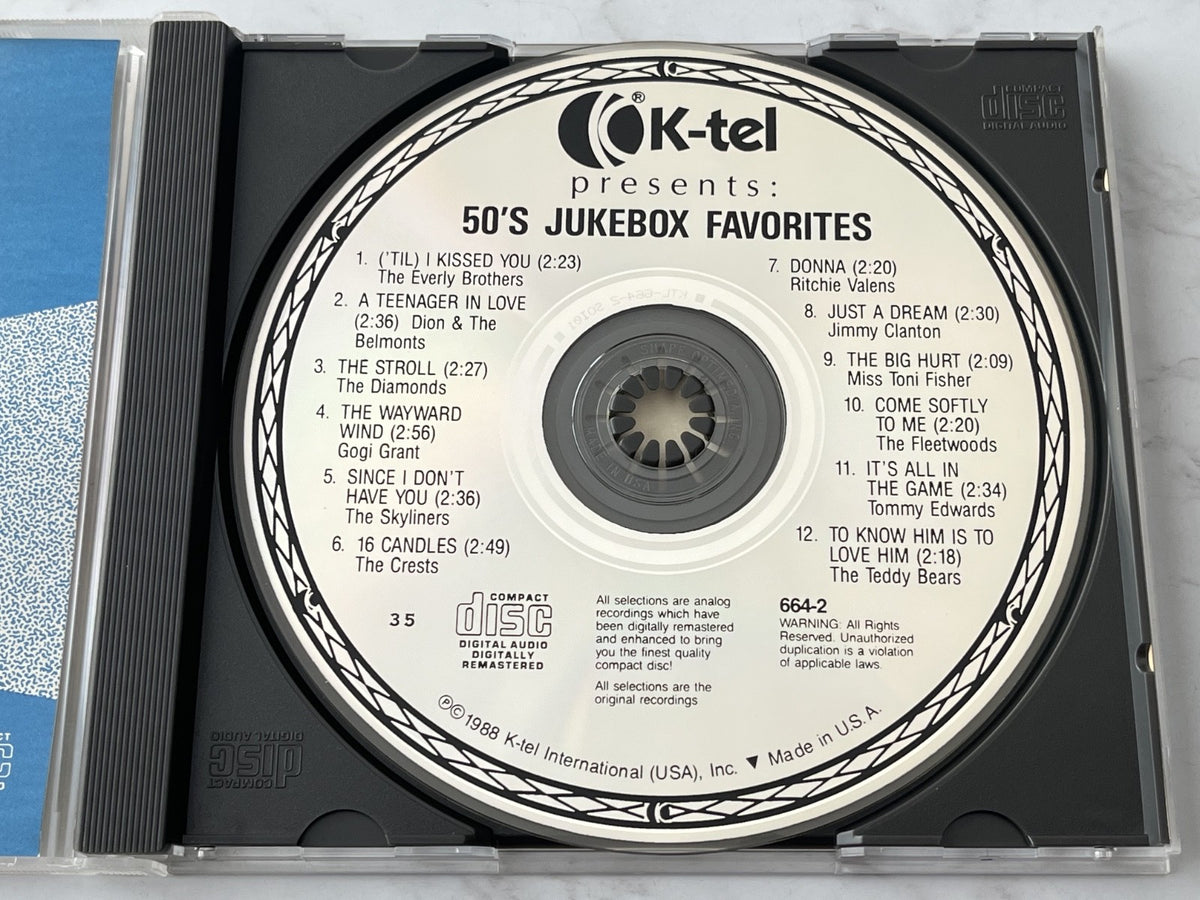 Ritchie Valens, The Everly Brothers, Various, The Crests, The Diamonds – 50's Jukebox Favorites (1988)