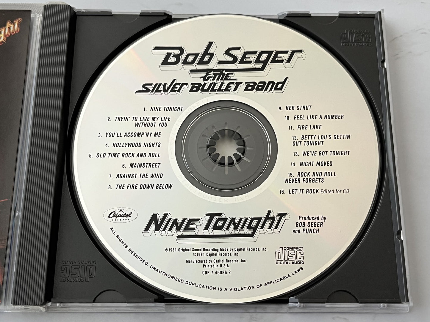 Bob Seger & The Silver Bullet Band – Nine Tonight [USA DISCTRONICS]
