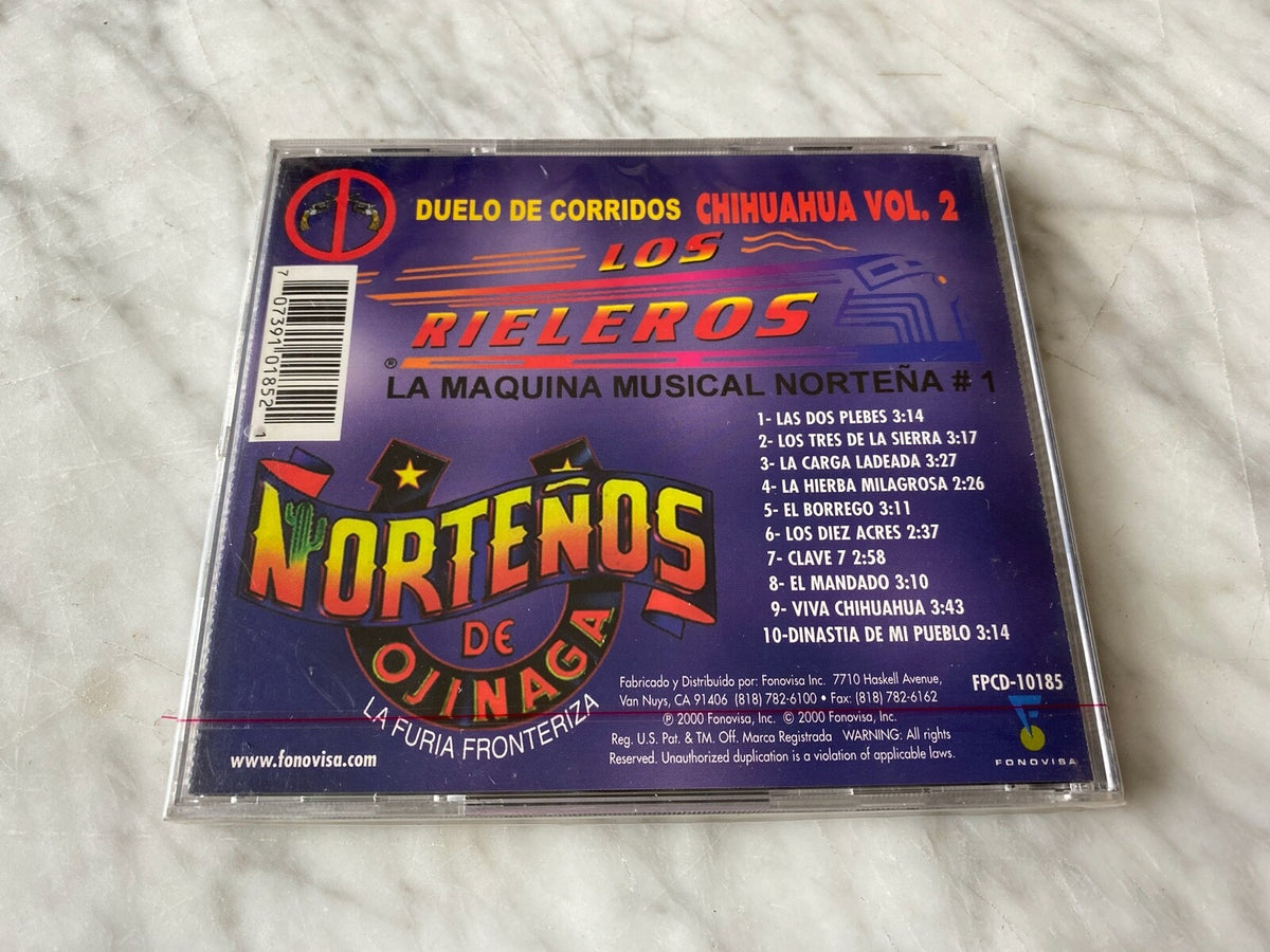 Los Rieleros Los Nortenos de ojinaga, Various – Duelo De Corridos Chihuahua Vol. 2 (2000) [ORIGINAL USA PRESS]