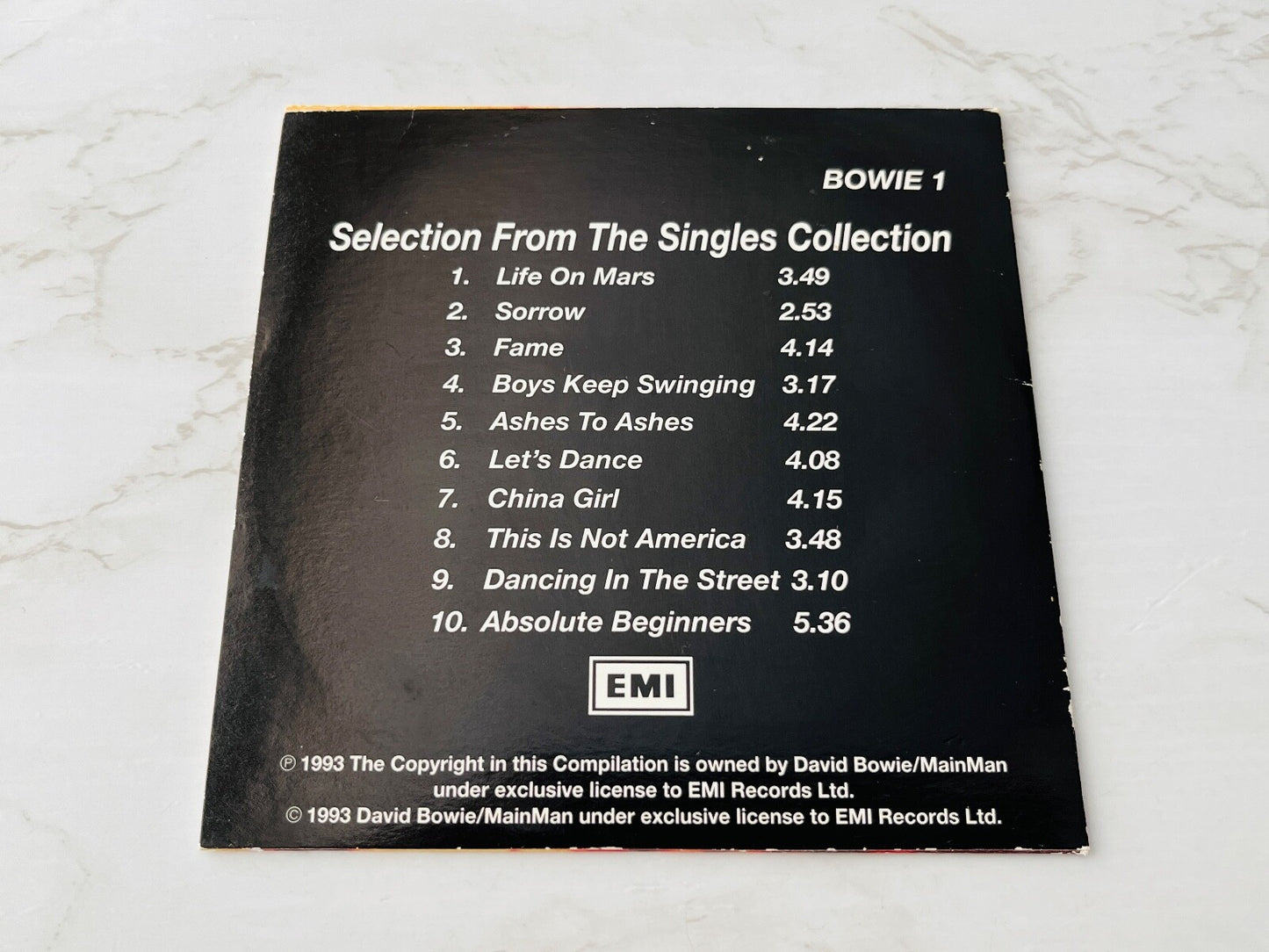 David Bowie – Selection Form The Singles Collection (Promo) (1993) [UK PRESS]