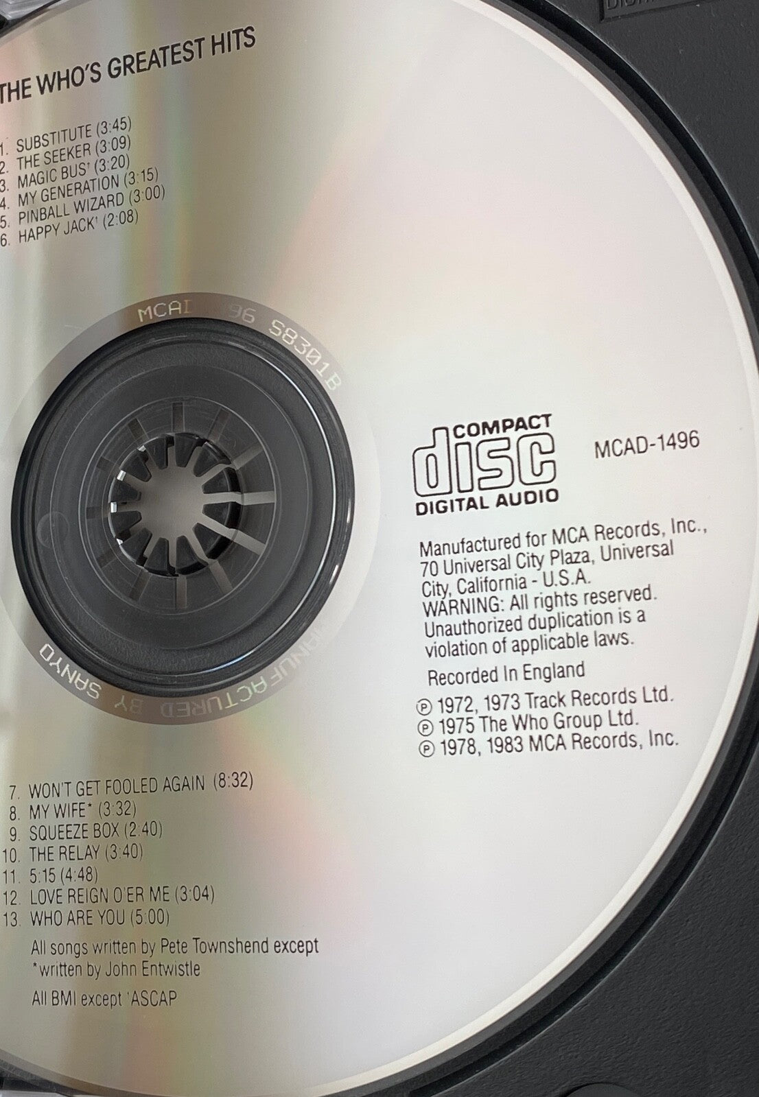 The Who – Greatest Hits [JAPAN TARGET ERA]