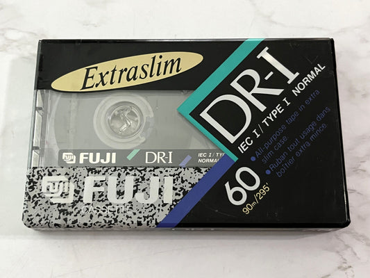 FUJI DR-I 60 Blank Audio CASSETTE Tape SEALED! Normal Bias EXTRASLIM BRAND NEW!